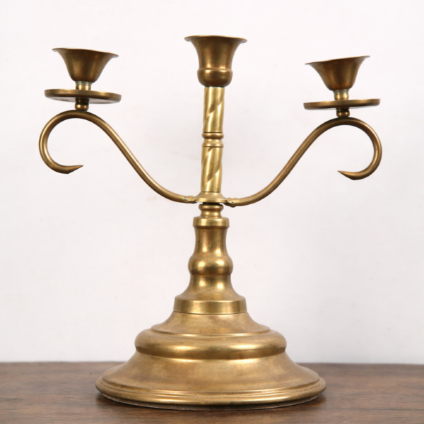 Candélabre Ancien en Laiton Style Victorien | Décoration Vintage Maroc XIXe siècle