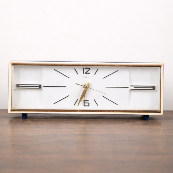 Horloge de Table Vintage Mid-Century | Design Minimaliste Élégant