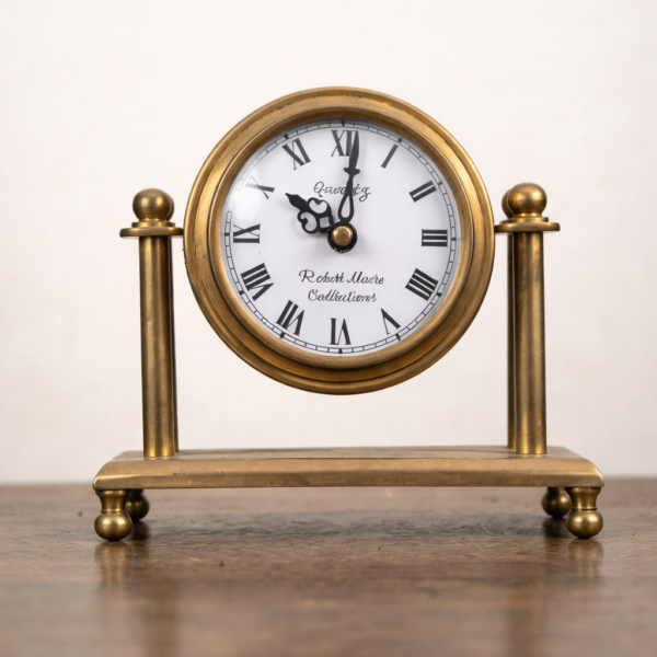 Horloge de Table Vintage en Laiton  Élégance Classique Française
