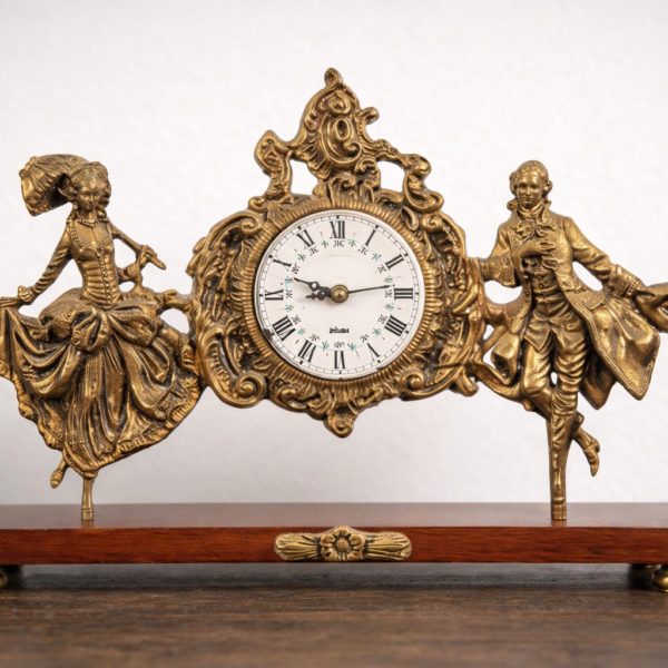 Pendule Cheminée Bronze avec Figurines | Style Ancien - Rare.ma