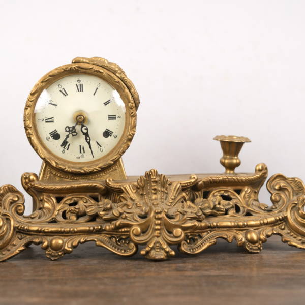Pendule Cheminée Dorée Ancienne | Style Rococo Bronze - Rare.maa